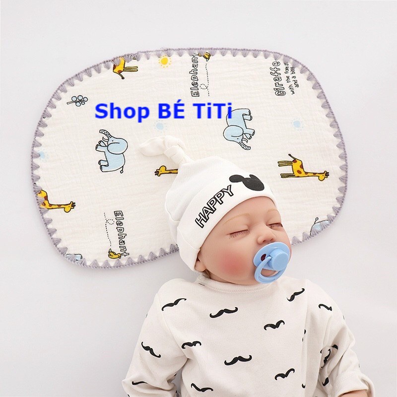 Gối sơ sinh gối xô sợi tre 10 lớp mềm mịn thấm hút mồ hôi tốt cho bé [ Shop Bé TiTi ]