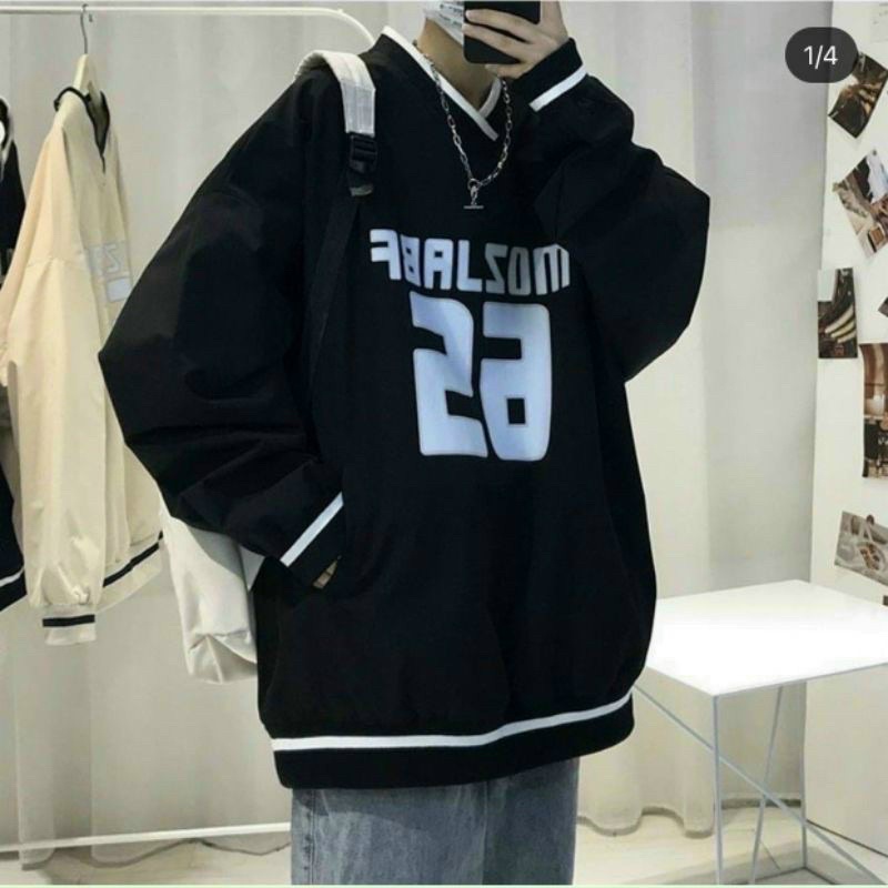 Áo sweater nỉ bông Unisex form rộng in hoạ tiết dành cho nữ nam M19-AN STORE