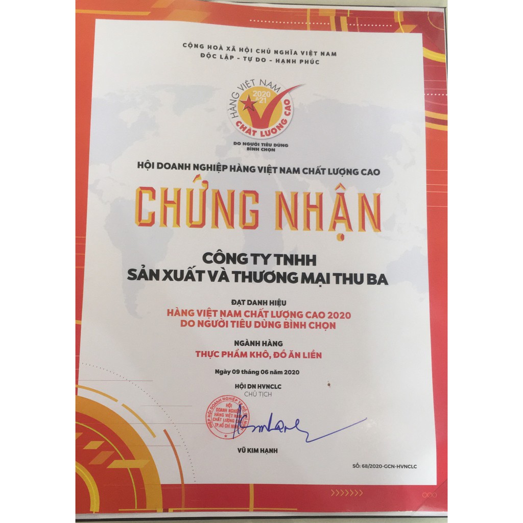 KHÔ BÒ CAY VỪA hũ miếng loại 1 thơm ngon Thu Ba 500 gram. Beef Jerky snack slices spicy special from Quang Ngai province
