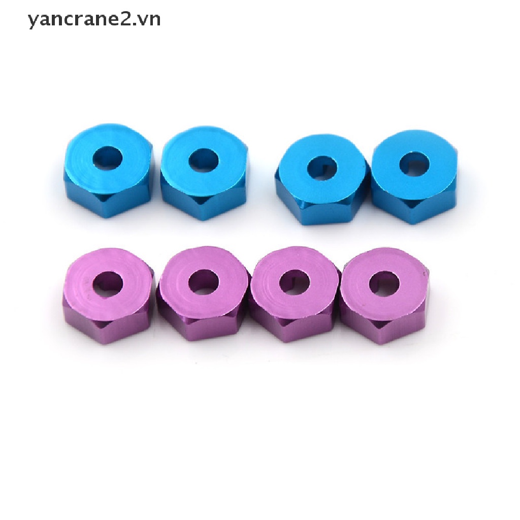 Set 4 Đai Ốc Lục Giác 12MM Bằng Nhôm Nâng Cấp Cho Xe Điều Khiển HSP 1 / 10