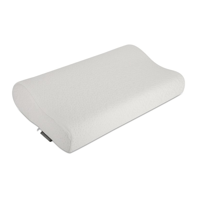 Gối Memory Foam 50D Hình Cong Lock&Lock HLW111 (50 x 30 cm) - Trắng - Thiết kế cong theo đầu và gáy bảo vệ cột sống