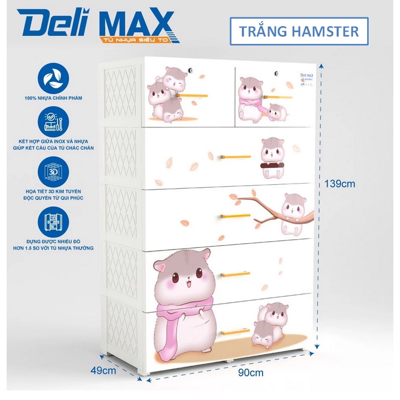 Tủ nhựa DELI MAX QUI PHÚC (BẠN CẦN HỎA TỐC TP.HCM , INBOX SHOP FREESHIP)