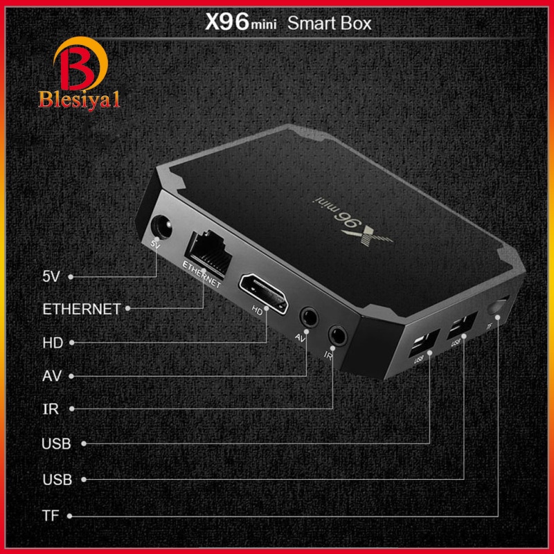 [BLESIYA1]X96 MINI Android7.1 Smart Box S905W Quad Core H.265 HD Medien 2GB+16GB