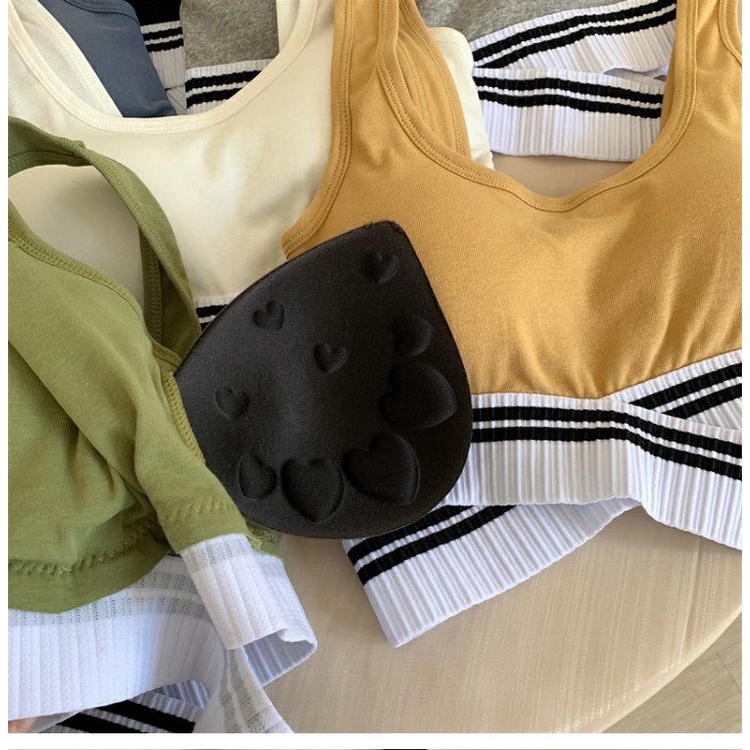 Áo ngực thể thao cotton tập gym, yoga,  đi biển định hình vòng 1 AB214
