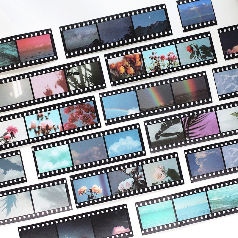 (ST031) Set sticker ảnh phim x3 dải ngang