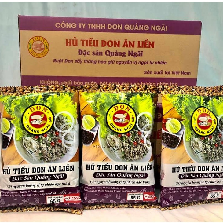 DON QUÃNG NGÃI ĐẶC SẢN MIỀN TRUNG THÙNG 30 GÓI CÓ 3 LOẠI HỦ TIẾU, BÁNH TRÁNG, PHỞ