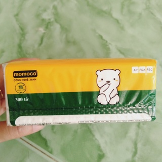 Khăn giấy rút Momoco (giấy lụa trắng 300 tờ)