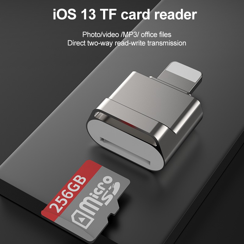 Đầu đọc thẻ nhớ OTG 8 Pin cho Iphone 11 Xs Max Xr 8 7 6s Plus Ipad Pro Ios 13 | WebRaoVat - webraovat.net.vn