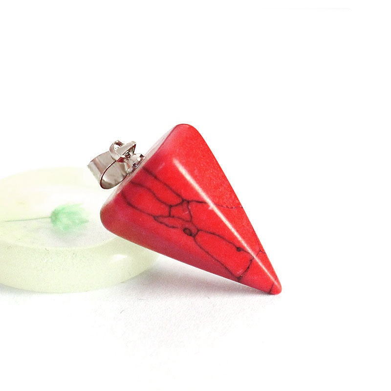 1 mặt dây chuyền đá bóng loáng hình lục giác thời trang