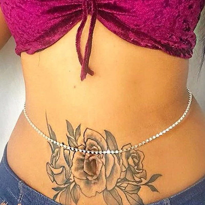 Vòng đeo bụng đính đá thời trang âu mỹ