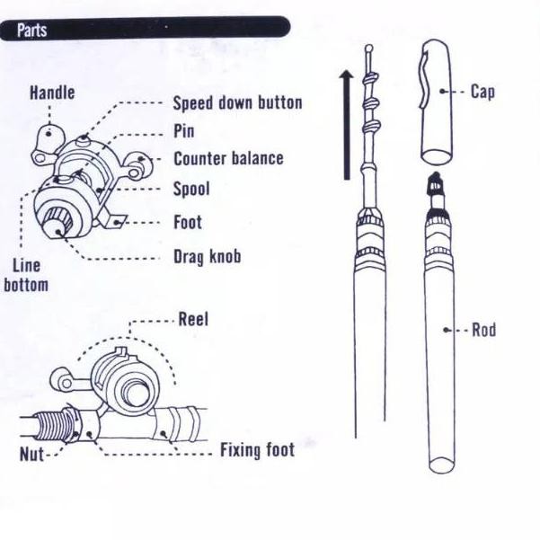 Cần Câu Cá Mini Dạng Bút Tiện Lợi