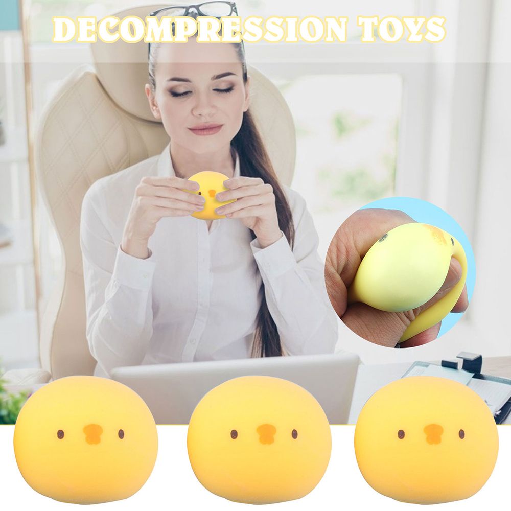 Đồ Chơi Nắn Bóp Đàn Hồi Giảm Stress Hình Miếng Bánh Bao Mềm