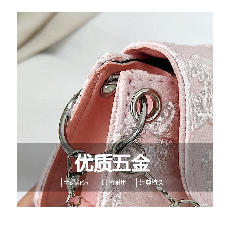 Túi Đeo JASMIN NOIR chéo nắp gập họa tiết hoa thời trang tùy chọn màu sắc dành cho nữ