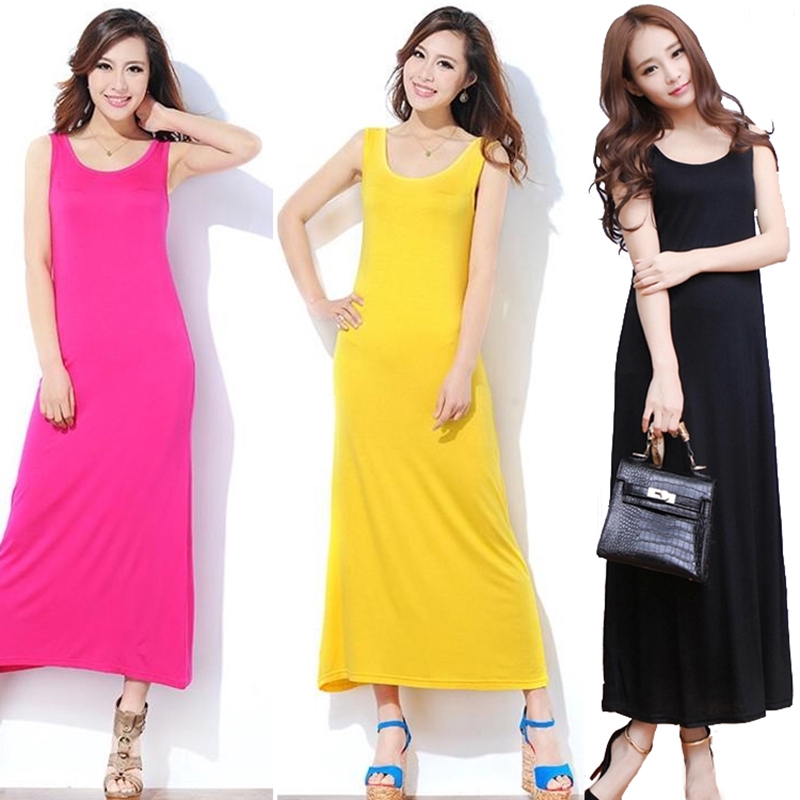 Váy 2 dây dáng suông dài rộng kiểu dáng đơn giản phong cách Hàn Quốc dành cho nữ