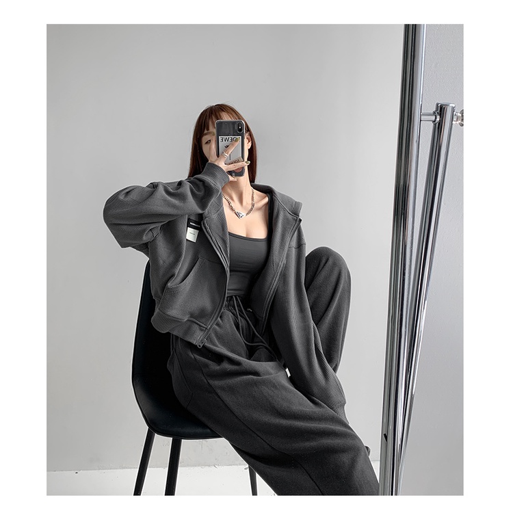 Áo khoác nữ tay dài có nón màu sắc thời trang