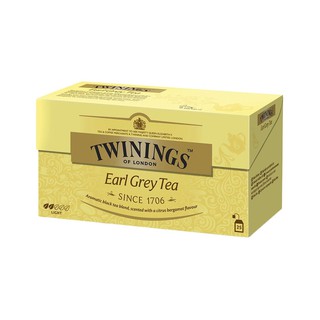 TRÀ TÚI LỌC TWININGS EARL GREY 25 gói x 1g - Trà đen hương vị bergamot