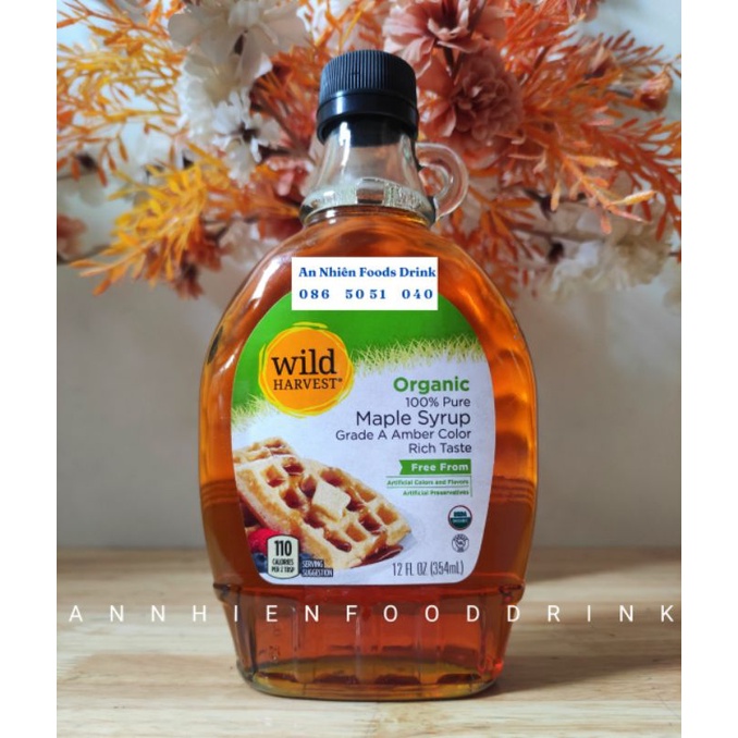 Xi Rô Lá Phong Hữu Cơ Maple Syrup Organic Hiệu Wild Harvest 354ML
