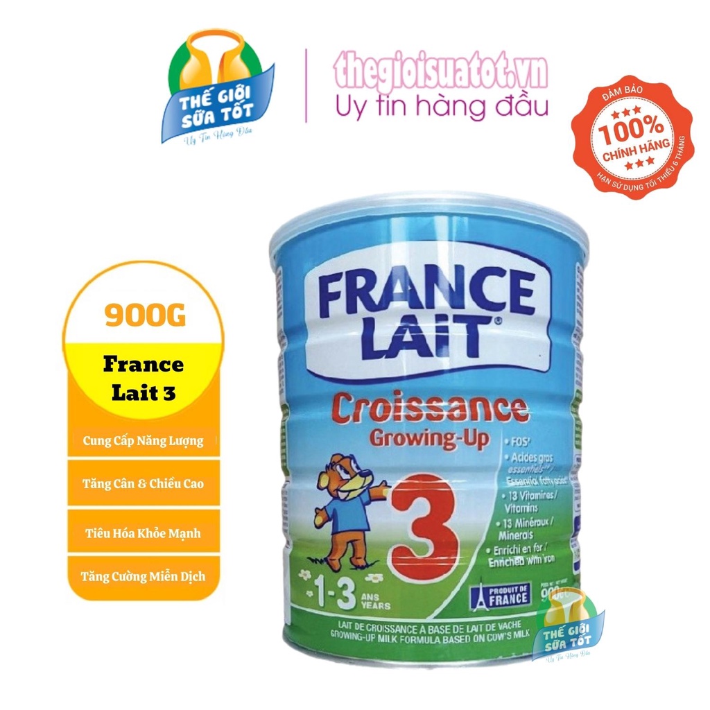 Sữa bột France Lait số 3 Bổ sung dinh dưỡng cần thiết cho trẻ 900g