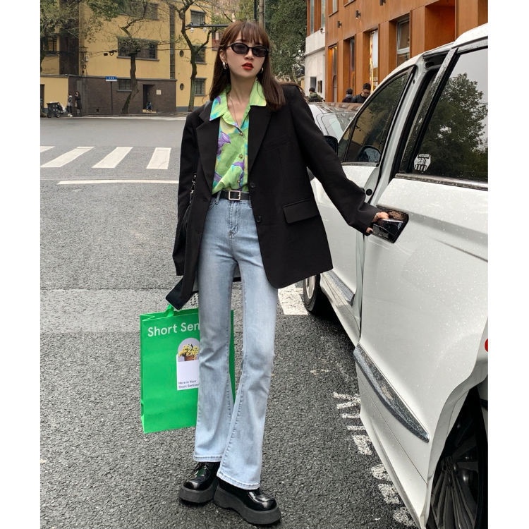 IMAODOU Quần jean dài ống loe co giãn tốt thời trang xuân hè cho nữ | BigBuy360 - bigbuy360.vn