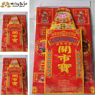 Bộ giấy cúng khai trương - có hướng dẫn cúng