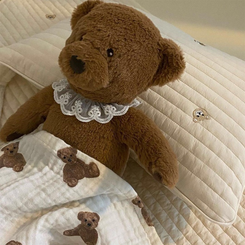 Mojito Túi Ngủ Quấn Em Bé Muslin 2 3 Lớp In Hình Gấu