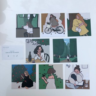 Set card cô gái 2 mặt