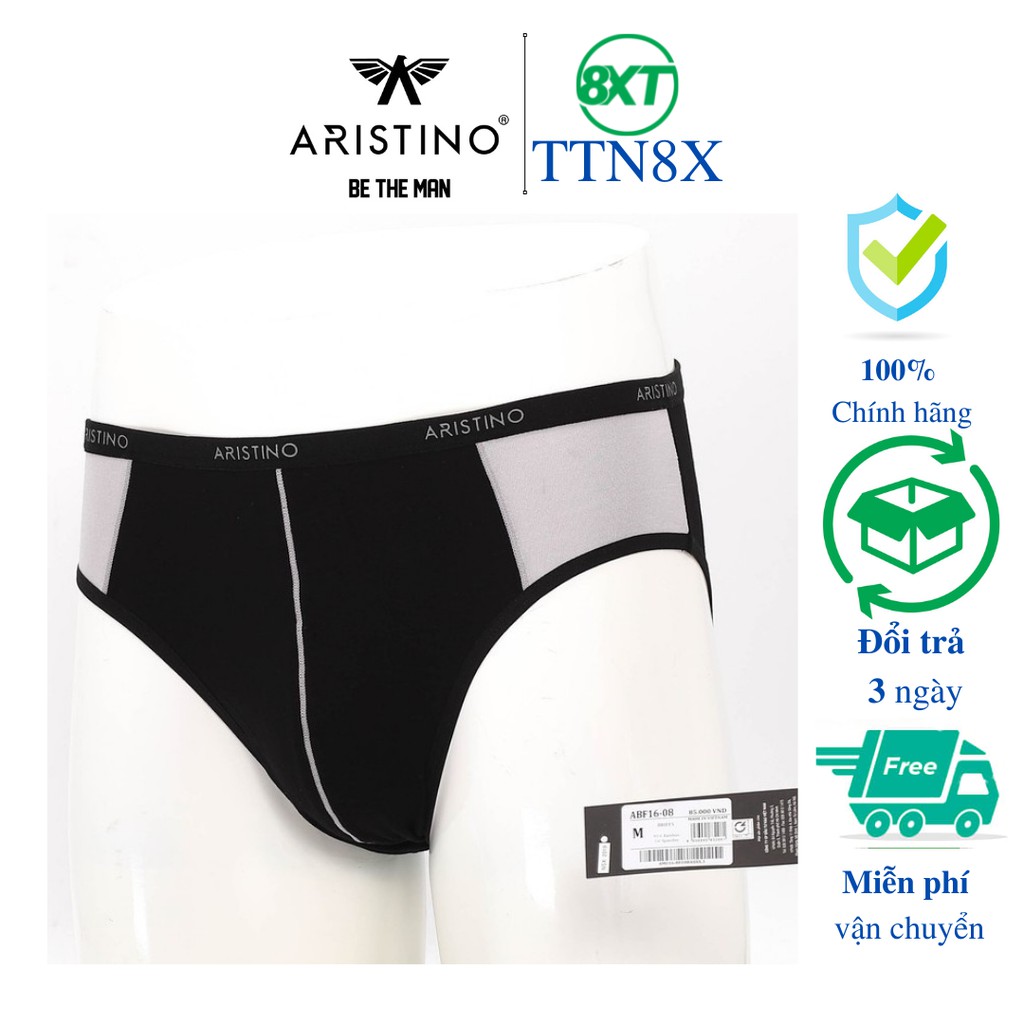 quần lót, sịp tam giác cạp nhỏ ⚡ARISTINO⚡THOÁNG MÁT, kháng khẩu, khử mùi bảo vệ sức khỏe- ABF16-08