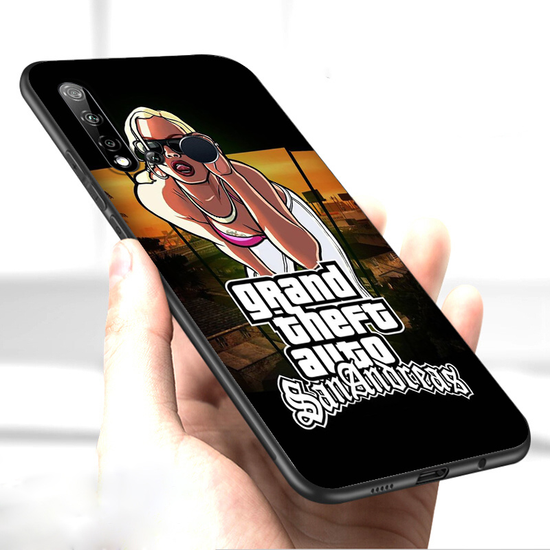 Ốp Điện Thoại Mềm Hình Game Gta 5 Grand Theft Fy61 Cho Huawei P8 P30 P40 P Smart Z Plus Pro Max Lite