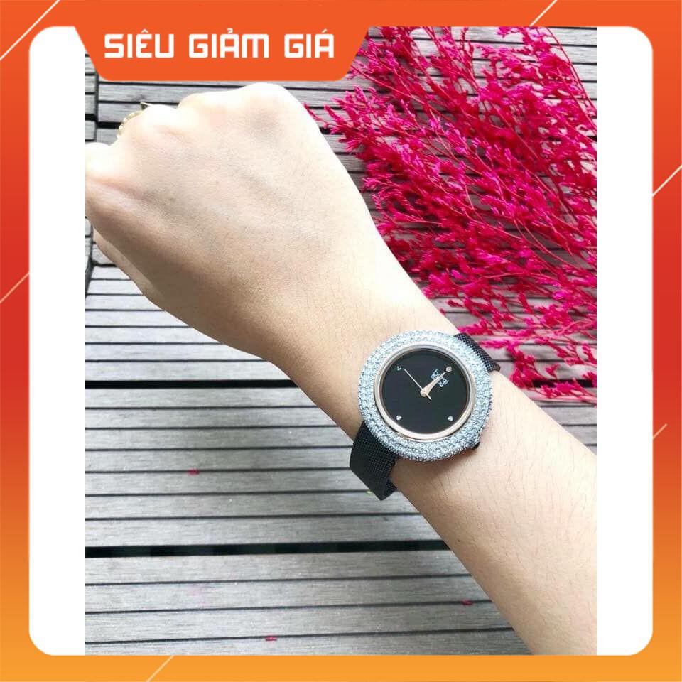 Đồng hồ nữ Burgi BUR220 mâm xôi ,  dây kim loại Full Box ⚜️Hàng Authentic⚜️