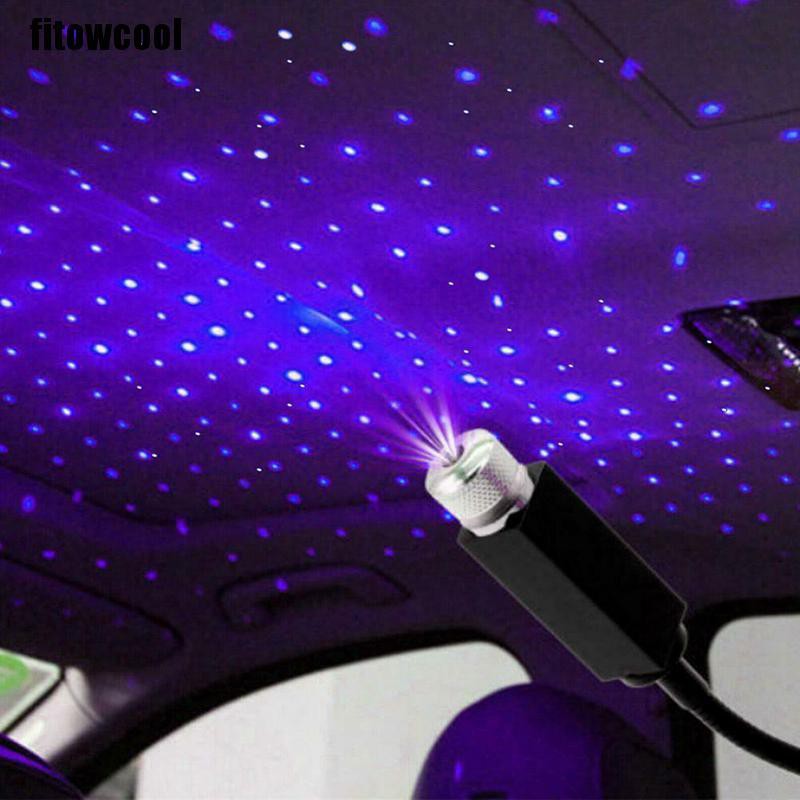 Đèn LED Chiếu Hình Ngôi Sao 5V Gắn Trần Xe Hơi Kết Nối USB