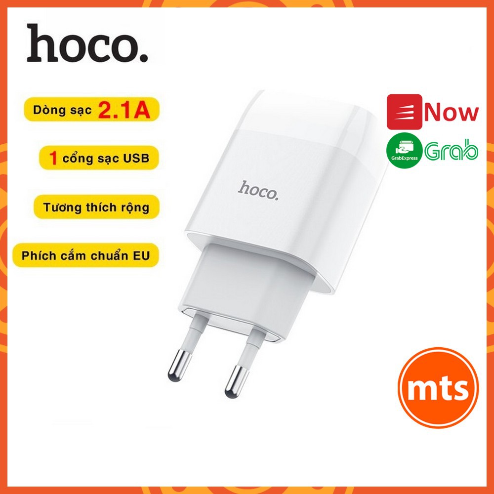 Củ cốc sạc Hoco C72A đầu ra 2.1A 1 cổng USB cao cấp chính hãng - Minh Tín Shop