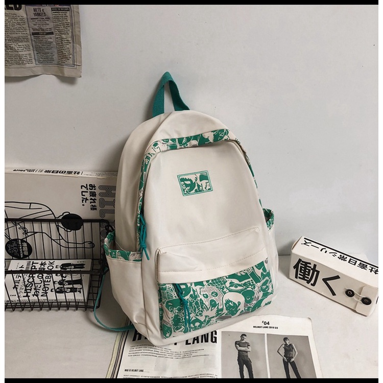 Ba lô, ba lô, in, ba lô nam nữ nhật bản và hàn quốc dung tích lớn balo sinh viên túi đi học balo sinh viên nữ