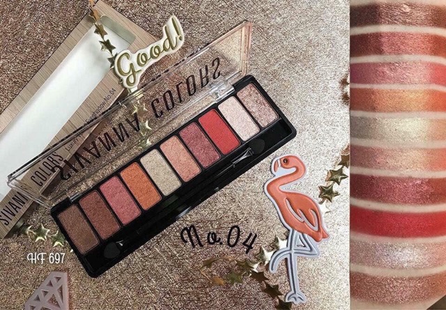 BẢNG MÀU MẮT SIVANNA COLORS LUXURY VELVET EYESHADOW 10 Ô HF697,HF697 Sivanna colors luxury velvet eyeshadow