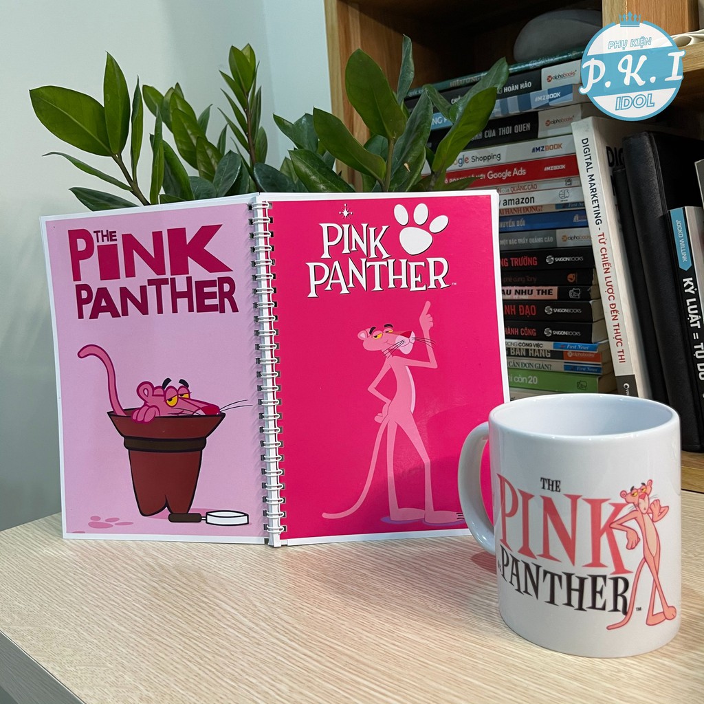 BỘ COMBO CỐC + NOTEBOOK PINK PANTHER BÁO HỒNG - QUÀ TẶNG ĐẶC BIỆT