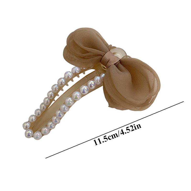 Kẹp Tóc Đính Nơ Và Ngọc Trai Xinh Xắn Dành Cho Nữ