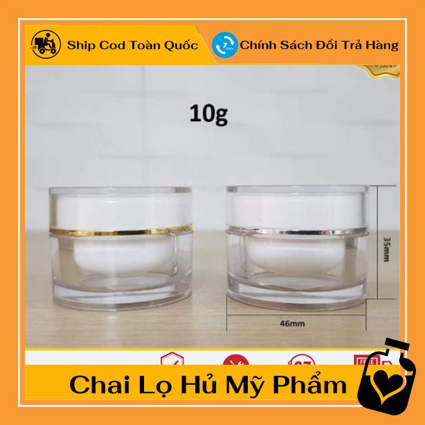 [TOP GIÁ RẺ] Hũ chiết kem 5g, 10g có nắp lót đựng mỹ phẩm , phụ kiện du lịch