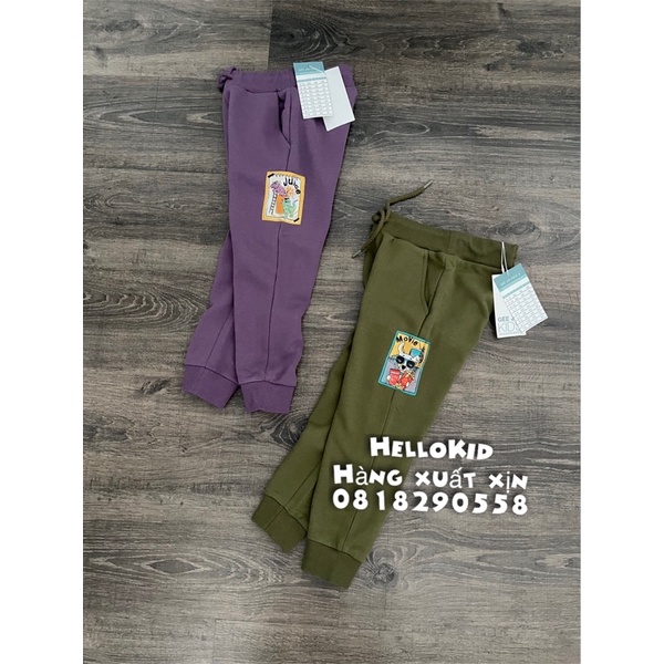 Q203 - Quần nỉ hình bên bé trai &amp; bé gái