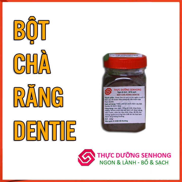 Bột dentie chà răng (100gr) Trắng răng, chắc răng, sạch miệng, ngăn ngừa các bệnh răng miệng.