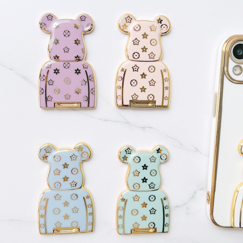 Giá Đỡ Điện Thoại Lười Biếng Hình Gấu Violent Mạ Điện Có Thể Thu Gọn Thông Dụng