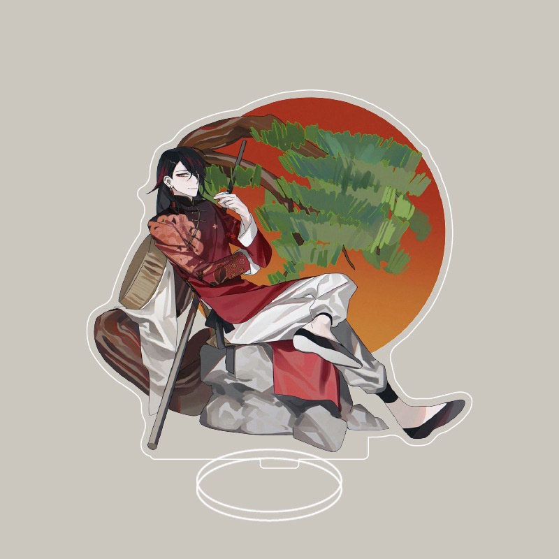 Giá Đỡ Dĩa Bằng Acrylic Hình Anime Vtuber LUXIEM Vox Mysta Ike Luca Shu Làm Quà Tặng Trang Trí Nội Thất