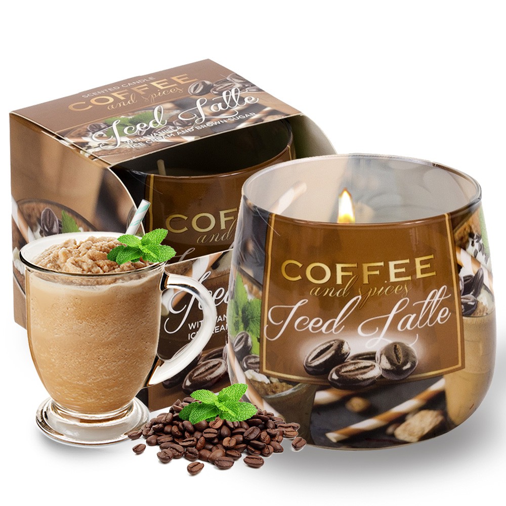 Ly nến thơm tinh dầu Bartek Coffee and Spices 100g - cà phê capuchino, thơm phòng, hỗ trợ khử mùi
