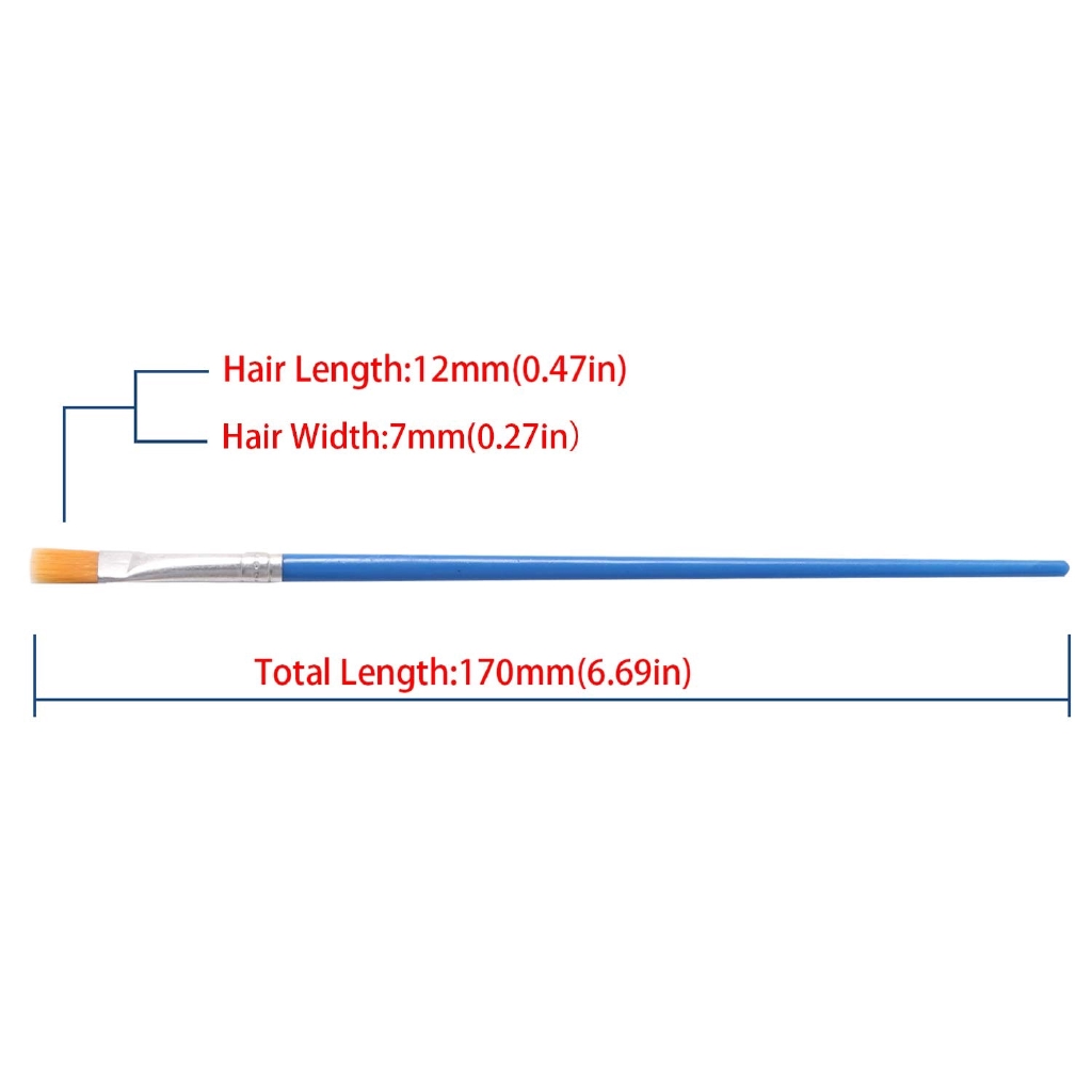 Set 5 Cọ Vẽ Màu Nước Đầu Tròn Chất Liệu Nylon