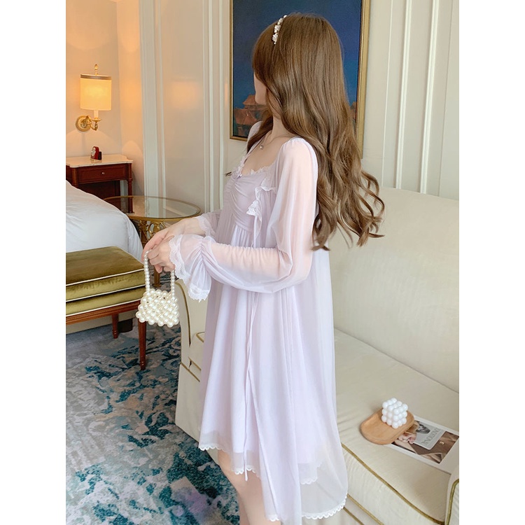 [M &amp; E] Đầm Ngủ Ren Hai Dây Có Mút Đệm Ngực Thời Trang Mùa Hè 2022 Cao Cấp Quyến Rũ Ngọt Ngào Cho Nữ KOGI- &amp; - -