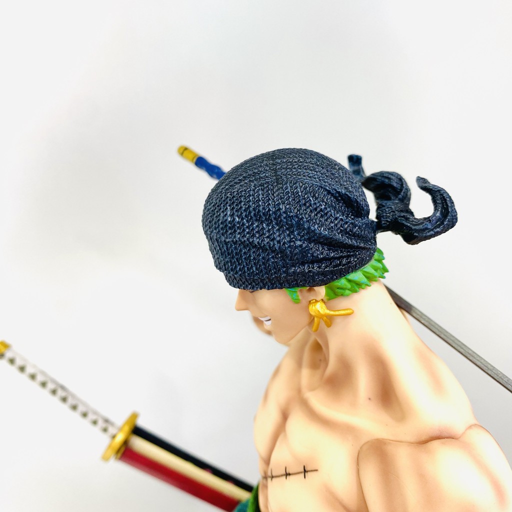 Mô hình Roronoa Zoro Siêu Đẹp tam kiếm cao 36 cm, Nặng 3kg ( 2 Đầu ) - Figure Tượng One Piece