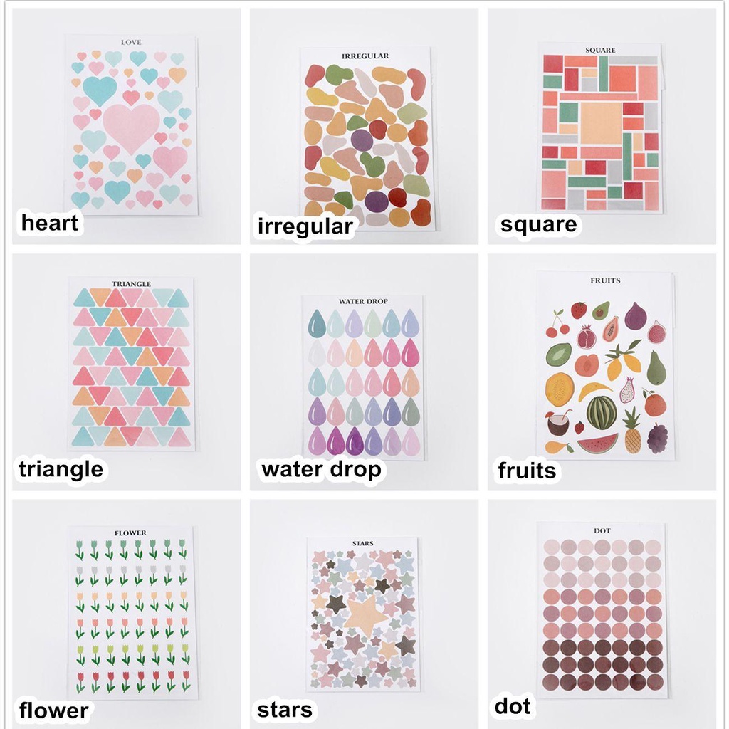 Sticker Dán Trang Trí Sổ Tay Nhật Ký Hình Tranh Vẽ Chống Thấm Nước