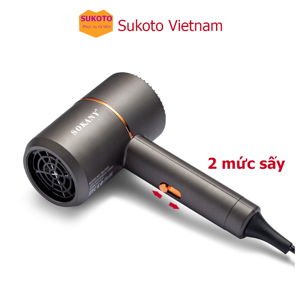 Máy sấy tóc SOKANY - Công suất lớn, ion âm chống khô tóc - Lỗi 1 đổi 1