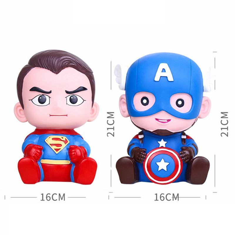 Hộp Tiết Kiệm Tiền Hình Captain America / Superman Cho Bé