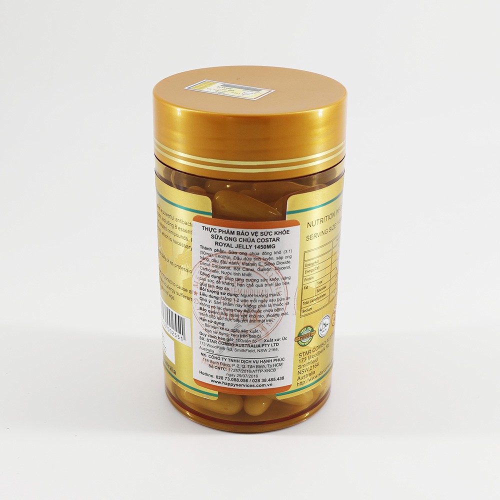 Sữa Ong Chúa Costar Royal Jelly 100 viên