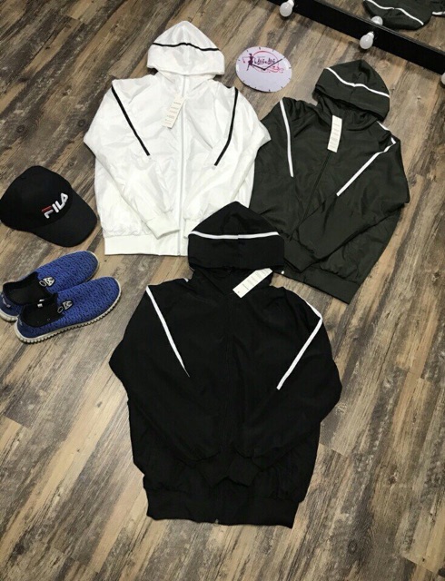 Áo khoác dù nam nữ 1 xọc