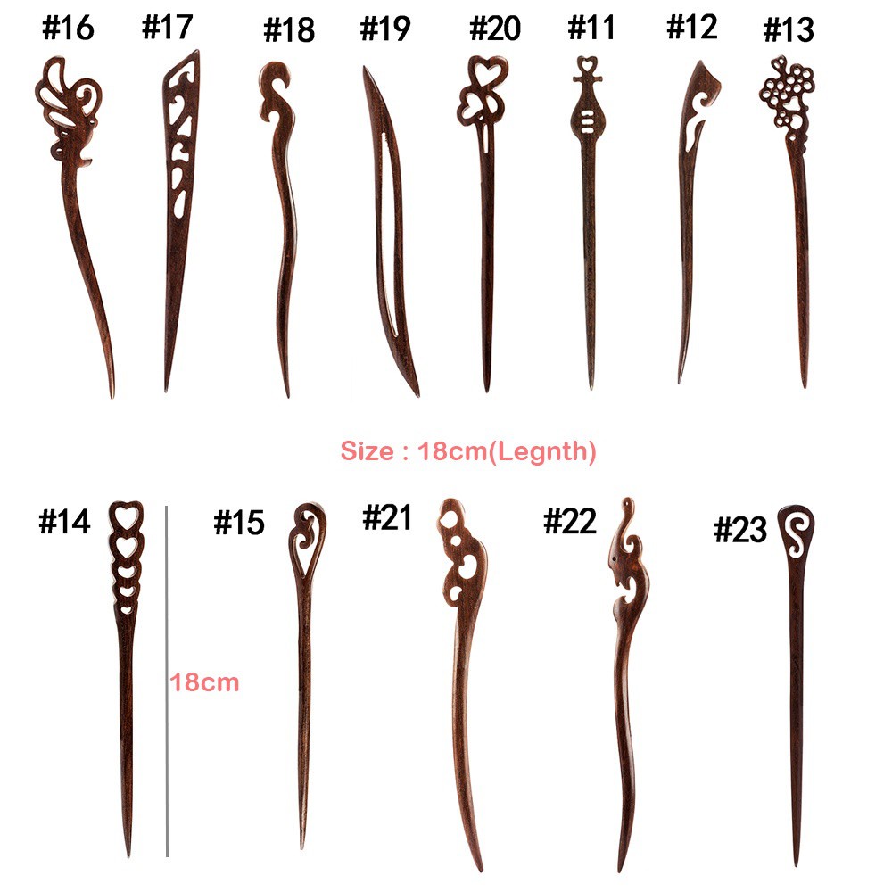 Trâm Cài Tóc Bằng Gỗ Đàn Hương Chạm Khắc Thủ Công Phong Cách Cổ Điển Thời Trang Cho Nữ